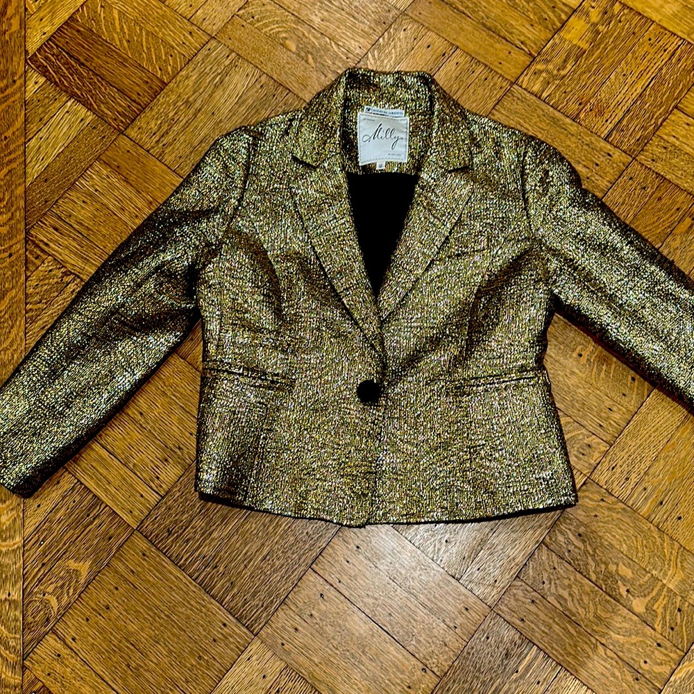 Molly sparkly gold blazer, from Bergdorfs, size 12